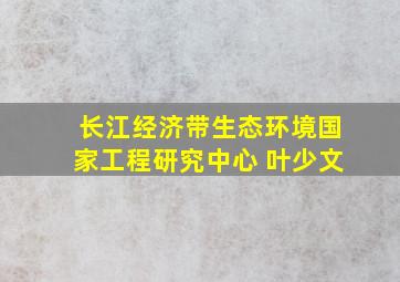 长江经济带生态环境国家工程研究中心 叶少文